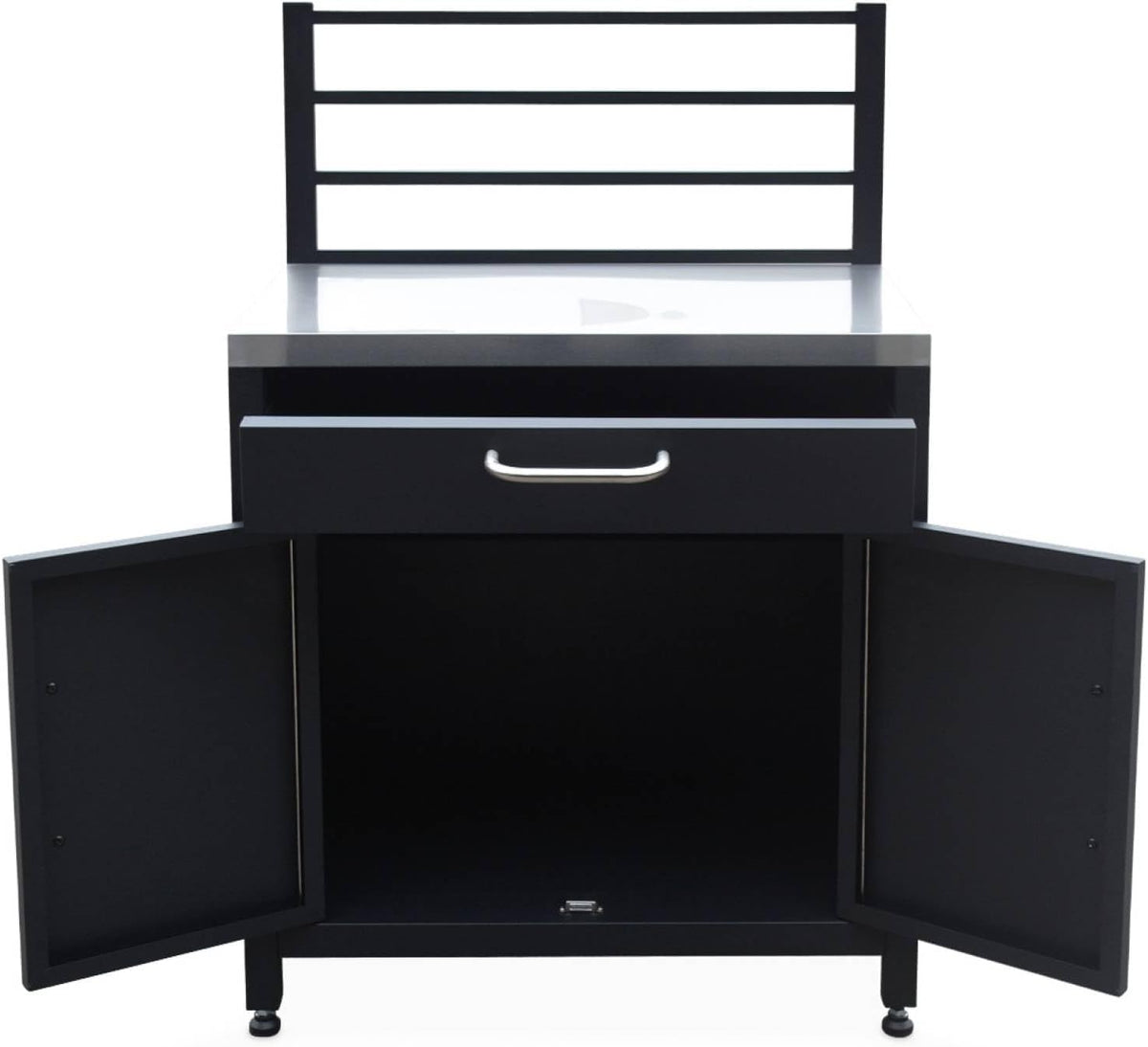 sweeek - Meuble de Cuisine extérieure en Acier avec 1 tiroir et 1 Porte et 1 Grille de Suspension L80