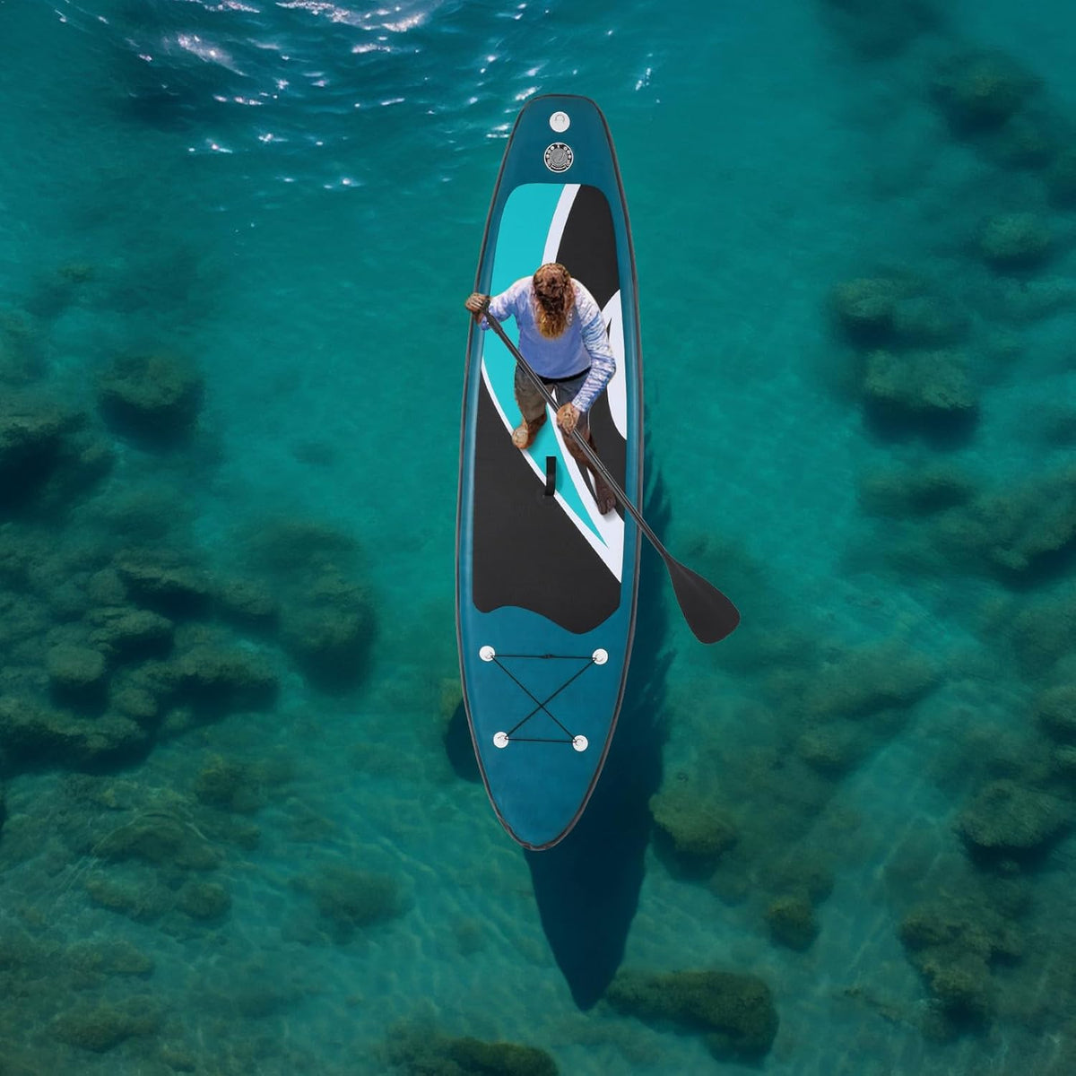 Stand Up Paddle Board gonflable avec pagaie et pompe manuelle jusqu'à 150 kg