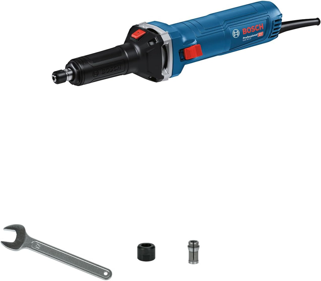 Bosch Professional meuleuse droite filaire GGS 30 LS (puissance de 750 W, jusqu’à 33 000 tr/min, avec 1 clé, 1 pince de serrage 6 mm avec écrou)