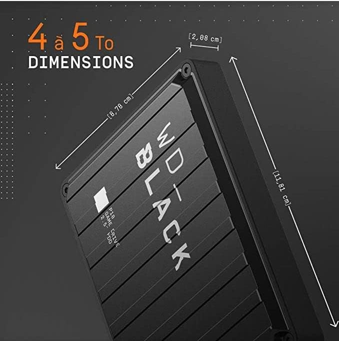 WD_BLACK P10 4 To Disque dur Externe Portable, Robuste et haute performance, Fonctionne avec PC et Console, Stocker jusqu'à 150 jeux, Noir