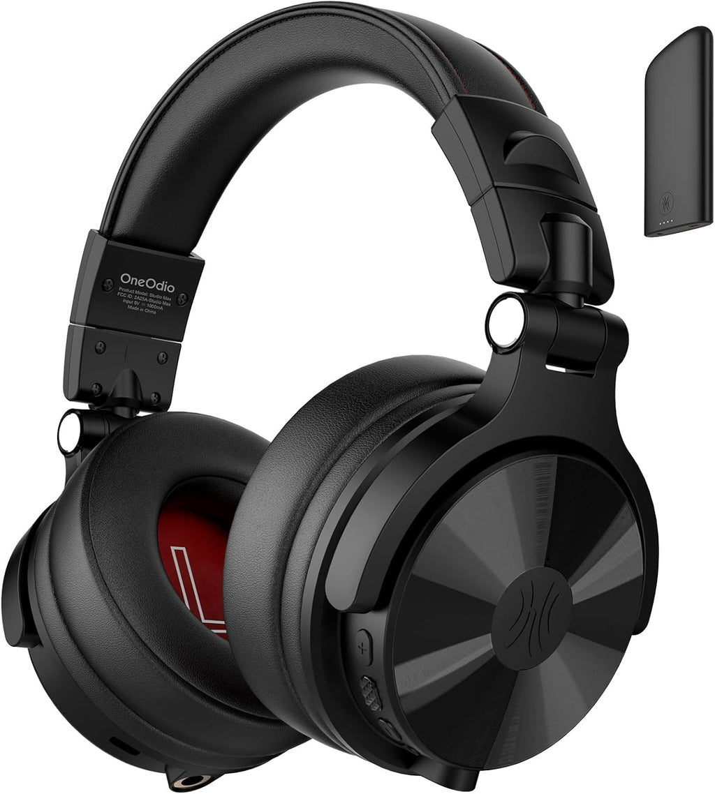 OneOdio Studio Max 1 Casque Bluetooth DJ sans fil,120 h d'autonomie,Hi-Res/LDAC Audio, faible latence de 20 ms,connexion Dongle/Bluetooth/6,35 mm/3,5 mm pour Enregistrement de Podcast, Guitare,Clavier