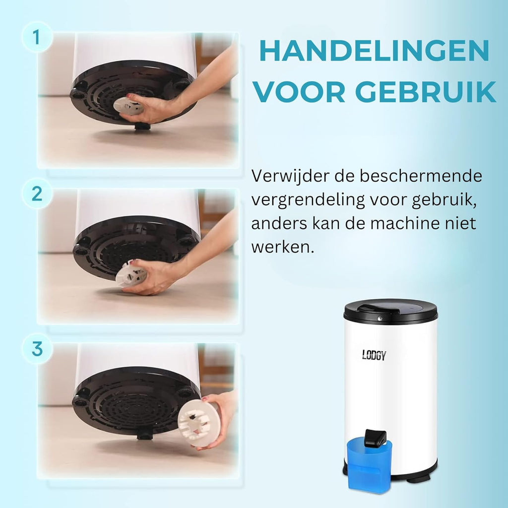 Lodgy - Centrifugeuse - Essoreuse à sec - Centrifugeuse à linge - Mini Sèche-linge - AAA+