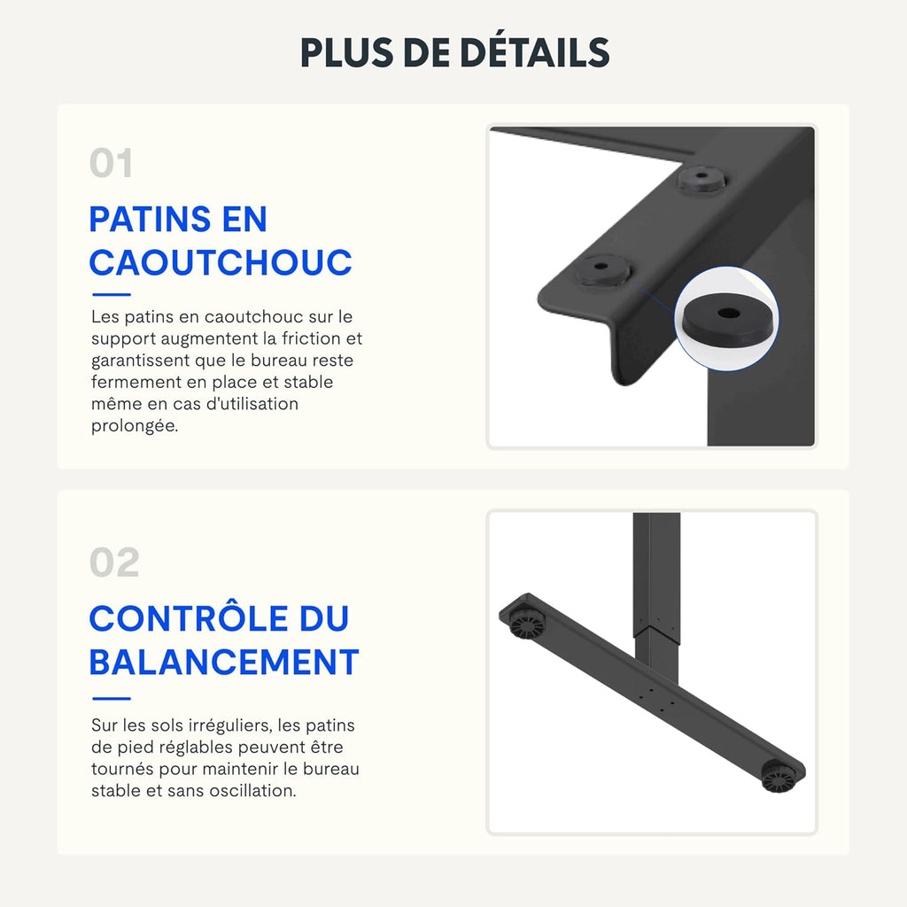 FLEXISPOT EC5 Lite Bureau Assis Debout Électrique à 2 Moteurs,Piétement à 3 Colonnes,Charge 100kg,Bureau Réglable en Hauteur en Acier avec Panneau Smart à Fonctions Mémoires,Noir