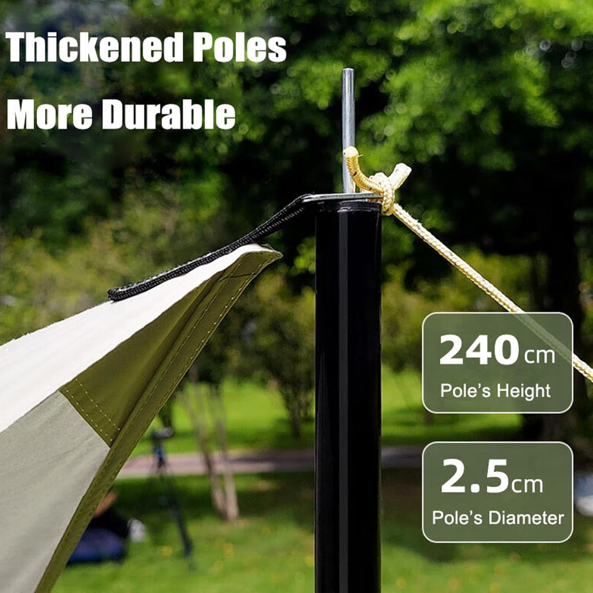 Shelter DE SORME DE Tente DE Place, auvent de Plage, 17,06 pi × 14,76 pi Cauvre de Tente de Camping, Grande Couverture, Sunshade Lourds, Protection UV pour Le randonnée