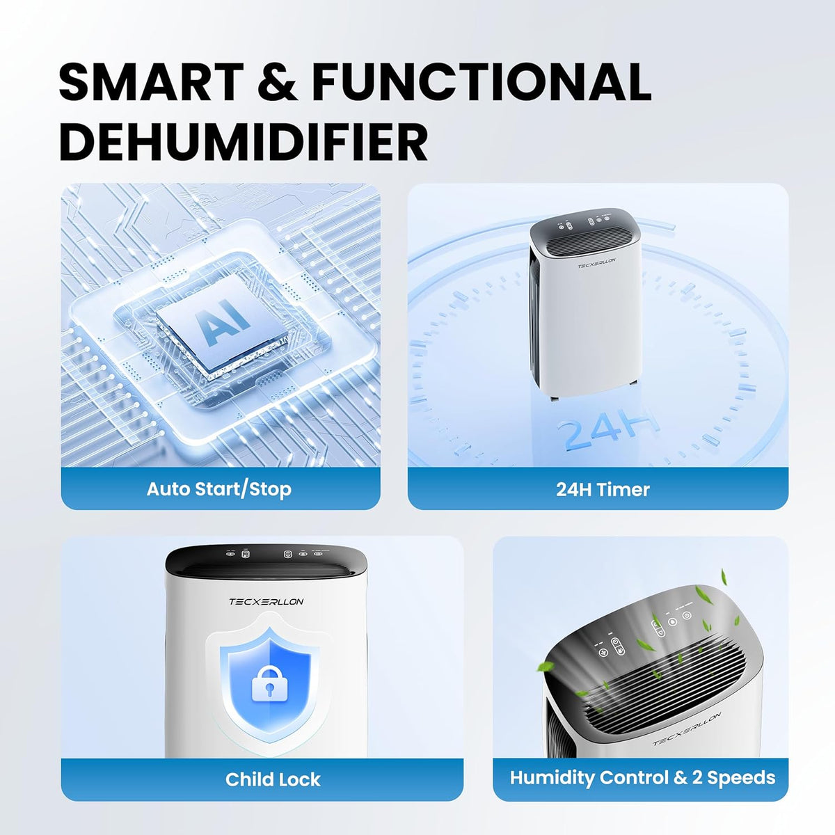 Déshumidificateur Électrique, Garantie 3 Ans (25L)