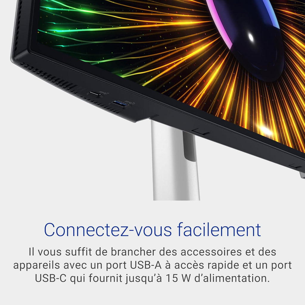 U2424H UltraSharp 24" Full HD (1920x1080) Écran PC, 120Hz, IPS, 5ms, 100% sRGB, 2X USB-C, 2X DisplayPort, HDMI, 3X USB, Garantie 3 Ans, Argent