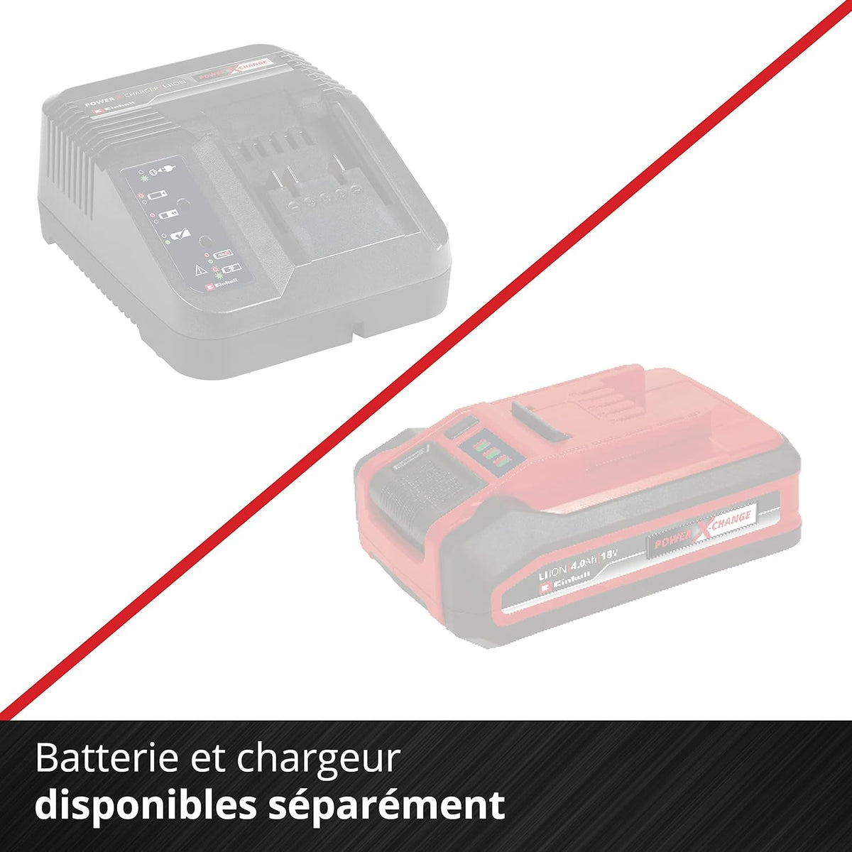 Einhell Compresseur sans fil TE-AC 18/75 Li OF-Solo Power X-Change (18 V, 8 bar max., cuve de 5 l, capacité de pompage de 75 l/min, 2 manomètres, sans lubrification, sans batterie)
