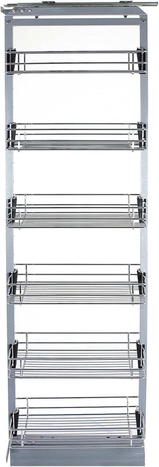 Garde-Manger Coulissant de Cuisine 190-220 cm Hauteur en Acier Inoxydable - Armoire espace restreinct - Optimalisation Rangement
