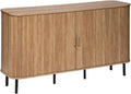 Atmosphera Créateur d'Intérieur - Buffet Colva 2 Portes Effet Chêne - Meuble de Rangement 6 Cases pour Chambre, Salon, Bureau - L140 x H80,5cm