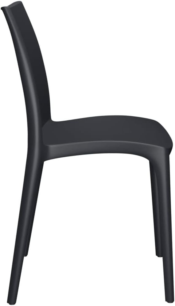 ZEYUAN Chaises de Jardin Lot de 2 Anthracite 50x46x80 cm polypropylène,Table De Jardin,Chaise De Jardin Aluminium,Chaise Jardin Plastique