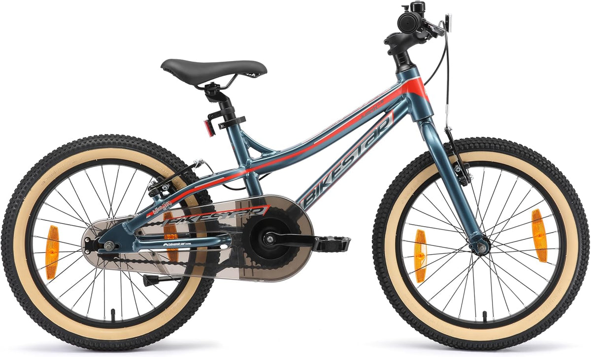 BIKESTAR Vélo Enfant en Aluminium, Garcons et Filles de 5 Ans | Bicyclette de Montagne VTT 18 Pouces avec Freins en V | Vert