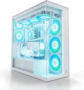 ARCTIC Xtender VG (White) avec Montage Vertical de GPU - Boîtier PC, Verre Panoramique Trempé, Support pour Radiateur 2 x 420 mm, Tour Midi, E-ATX, 5X Ventilateurs A-RGB Pré-installés - Blanc