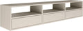 Selsey Meuble TV Suspendu 150 cm Gris Cachemire 3 Abattants & Niches Ouvertes Design Moderne & Fonctionnel pour Intérieur Contemporain