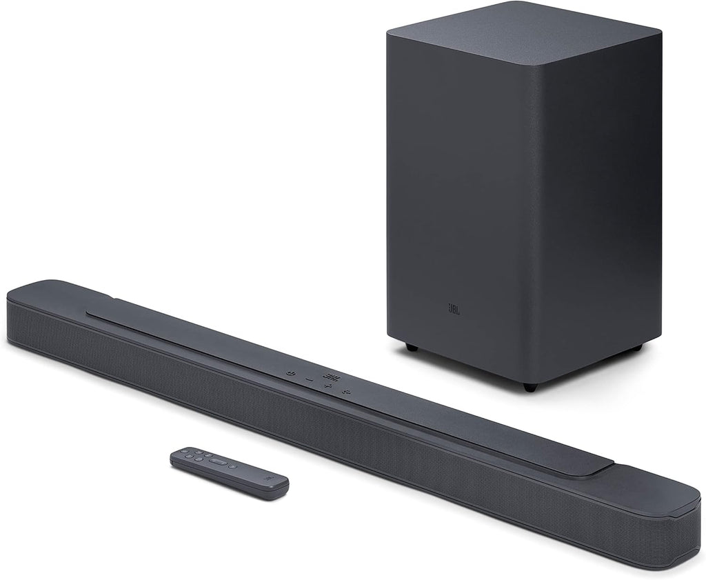 SoundBar 2.1 Deep Bass MK2, Barre de Son pour Télévision pour Système Audio de Divertissement, Design Compact avec Surround Sound, Noir