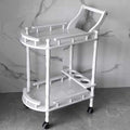 Desserte Exterieur Chariot à Thé de Cuisine Chariots de Service en Bois, Chariot de Bar Européen, Chariot à Vin de Salon Intérieur et Extérieur, Chariot de Rangement de Boissons à Café pour Chambre(Wh