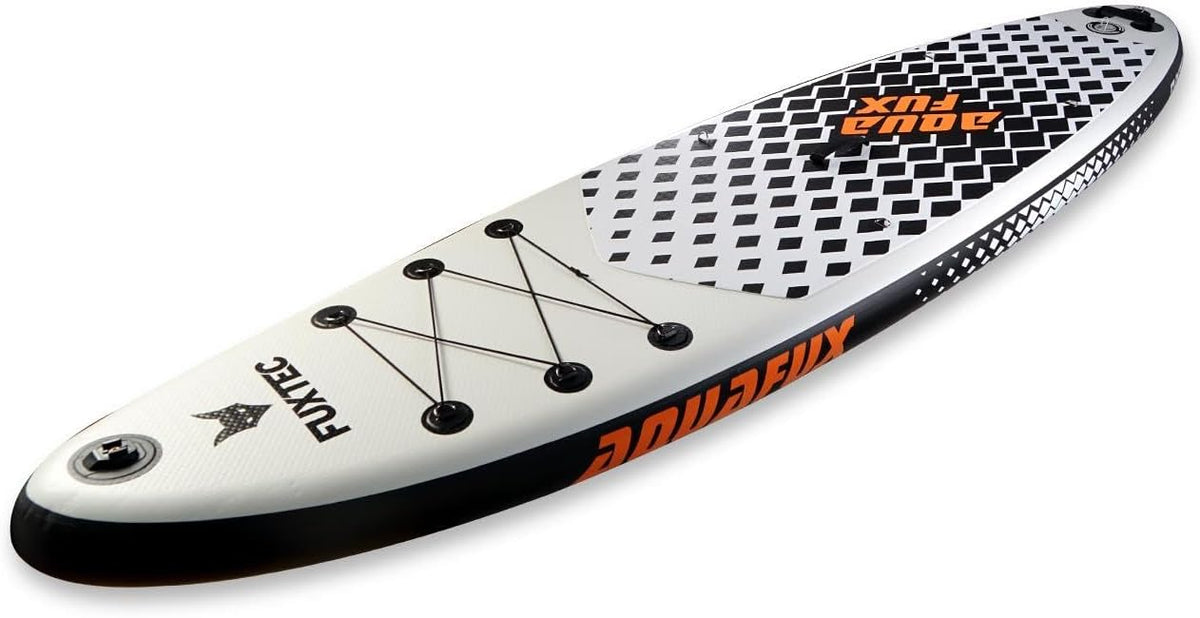 Fuxtec Kit de Planche de Sup Gonflable - Planche de Stand up Paddle 320 x 81 x 15 cm avec 3 ailerons - Planche de Tourisme Charge jusqu'à 150 kg - Sac de Rangement Inclus