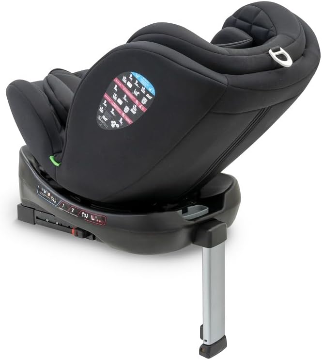 Interbaby SELLA Noir, Siège Auto Isofix Groupe 0/1/2/3-360º -iSize