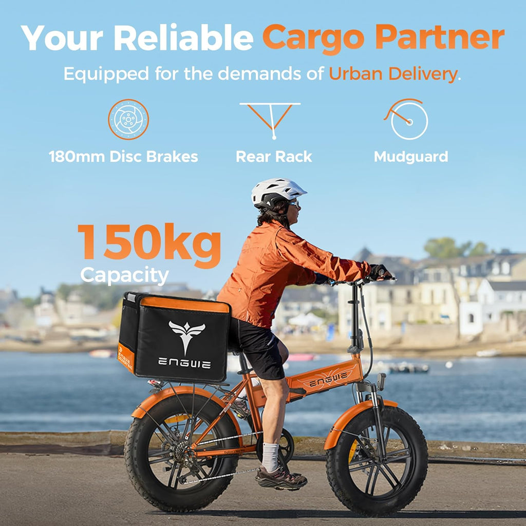ENGWE Vélo Électrique Pliable, Batterie 48V 13Ah Amovible, Autonomie de 50-120 km，20'' ×4.0'' Fat Tire 7-Speed E-Bike for Any Terrain, EP-2 Boost