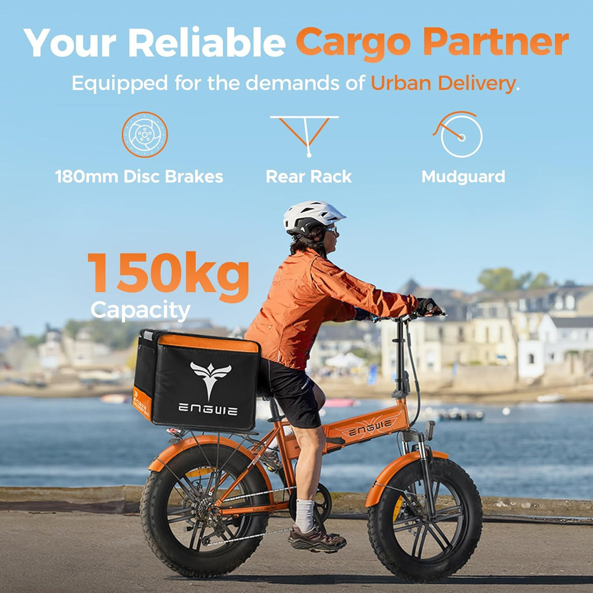 ENGWE Vélo Électrique Pliable, Batterie 48V 13Ah Amovible, Autonomie de 50-120 km，20'' ×4.0'' Fat Tire 7-Speed E-Bike for Any Terrain, EP-2 Boost