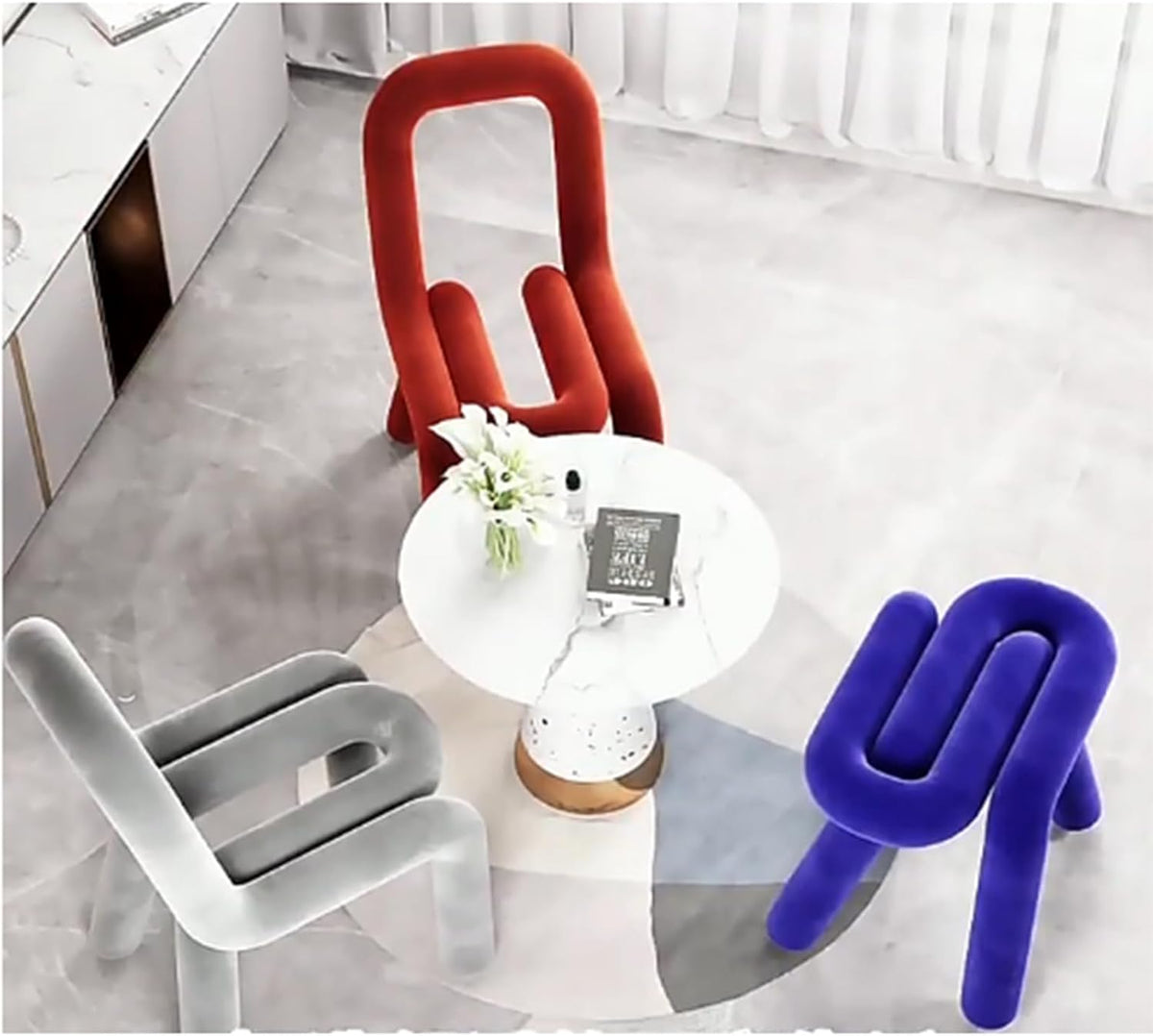 Tabouret de coiffeuse pour coiffeuse, chaise de maquillage avec siège en velours jaune, chaise confortable pour chambre à coucher pour adultes et salon, repose-pieds 46 x 76 cm