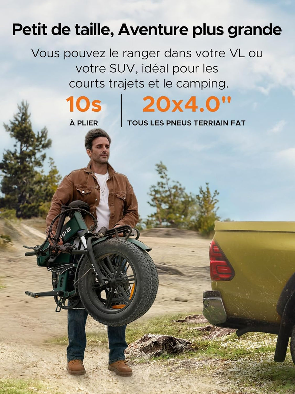 ENGWE Velo Electrique Pliable Vélo Électrique avec 20x4.0 Pouces Fat Tire,16Ah Batterie Amovible jusqu'à 150KM/110KM, Suspension complète,8 Vitesses, Engine Pro/Engine Pro 2.0
