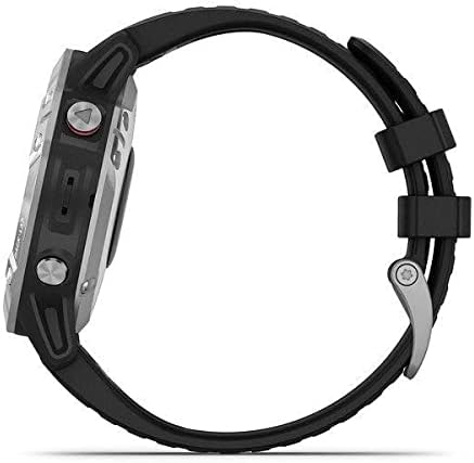 Fenix 6 Silver w/Black Band GPS Watch WW (Reconditionné)