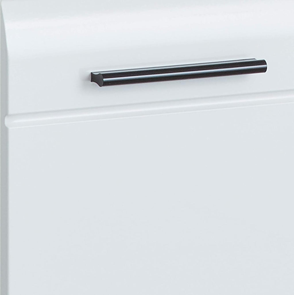 trendteam smart living Armoire Haute de Salle de Bain Schrank Skin 60 x 182 x 31 cm en Blanc Brillant avec Beaucoup d’Espace de Rangement