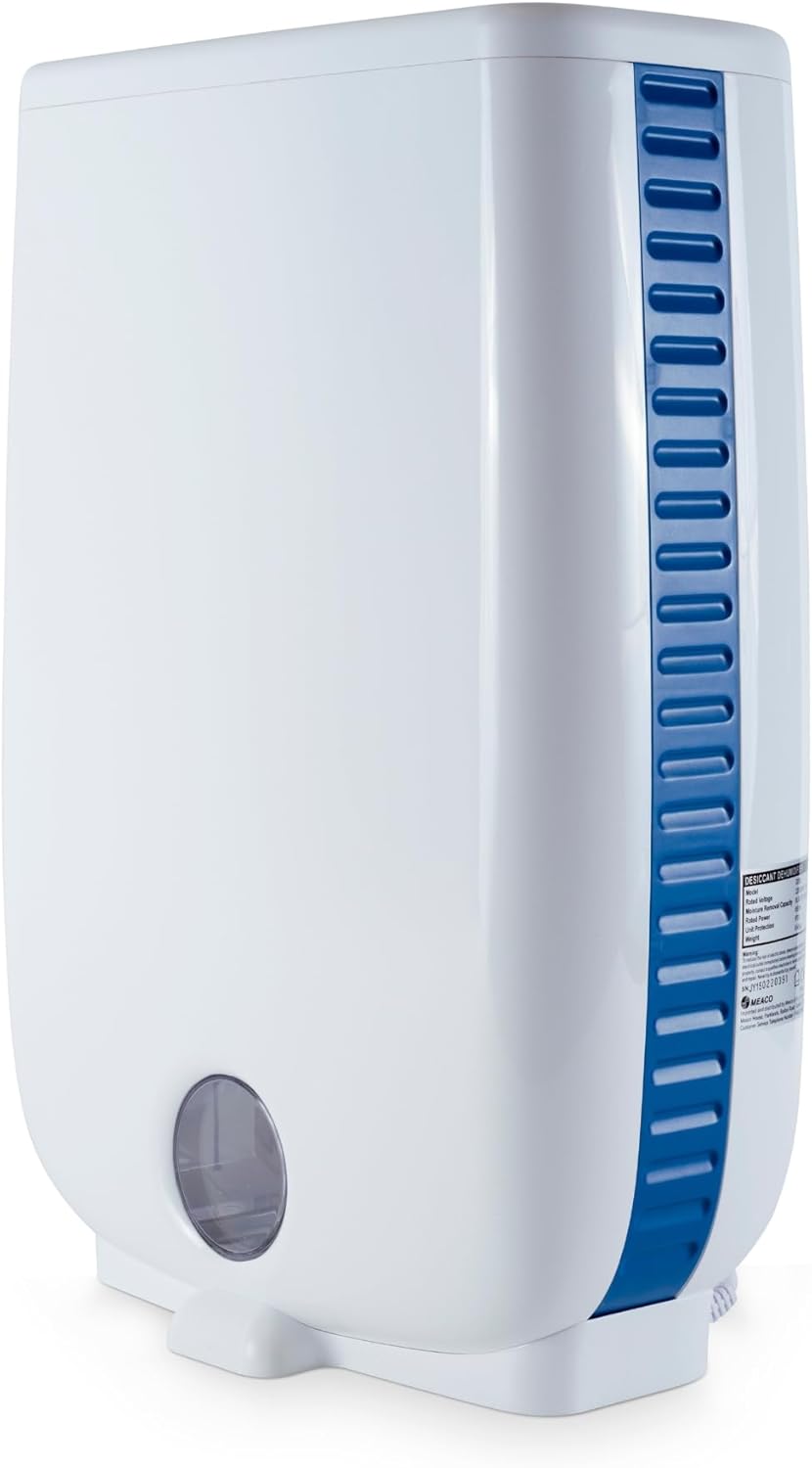 Meaco DD8L Junior Déshumidificateur par dessication - idéalment adapté à une utilisation dans les locaux non chauffés (en dessous de 10 C) - fonction auto-restart