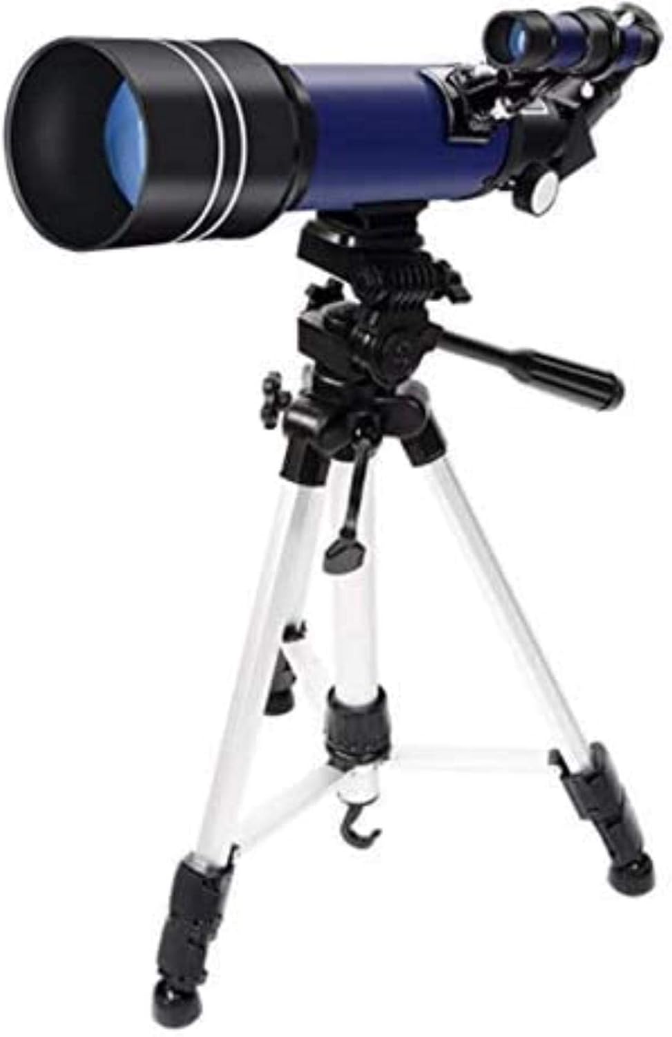 Télescope Jumelles Haute Puissance Télescope, Lentille Optique Verre Enduit HD Astronomique Réfraction 70 MM, Trépied L'observation Voyage Plein Air Débutants, Blanc intérieur/extérieur