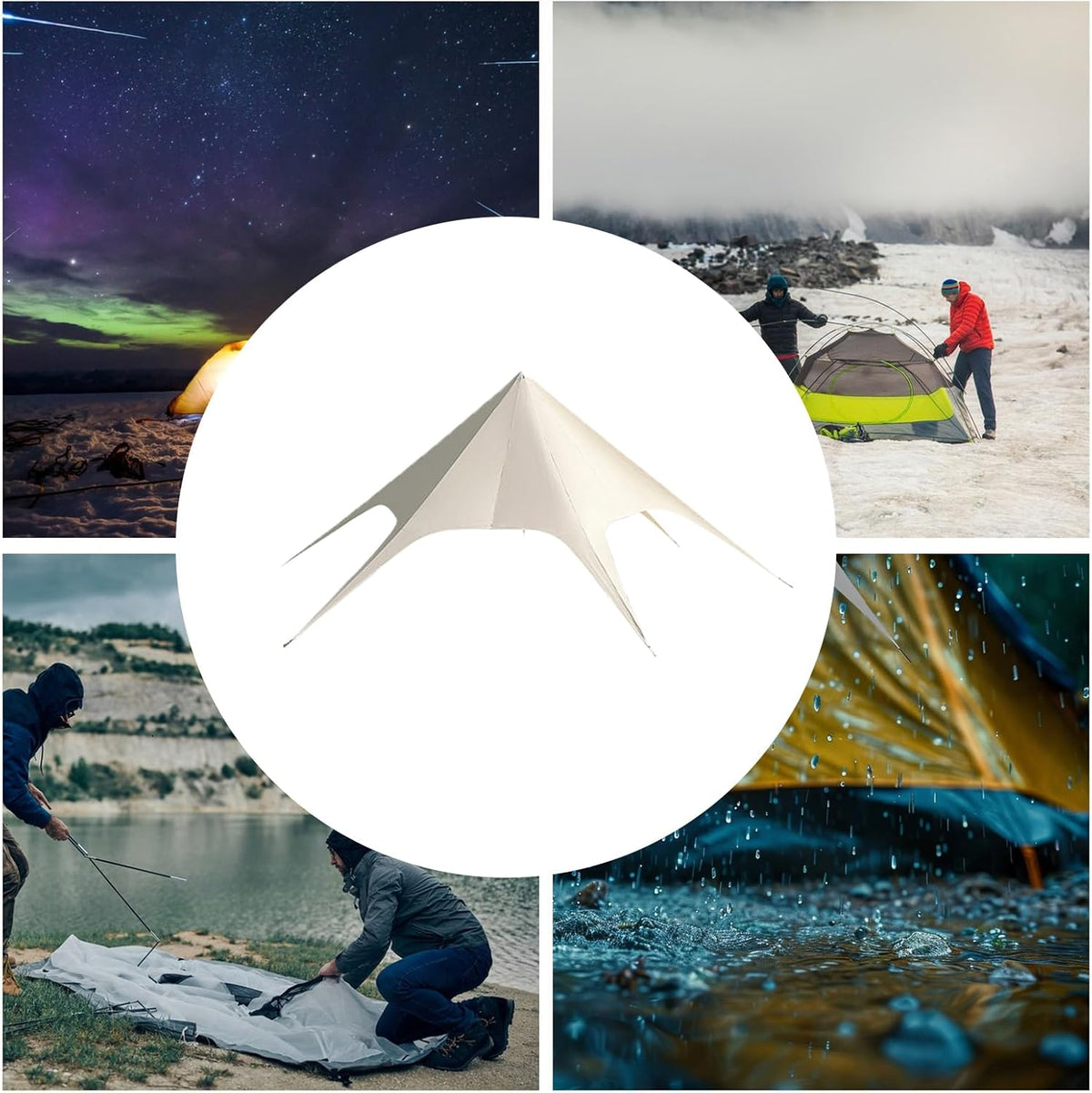 Auvent de camping en plein air, abris de randonnée anti-UV pour pare-soleil | Structure en dôme UVF50+ Tente de protection pour randonnée, voyage, pique-nique, pêche