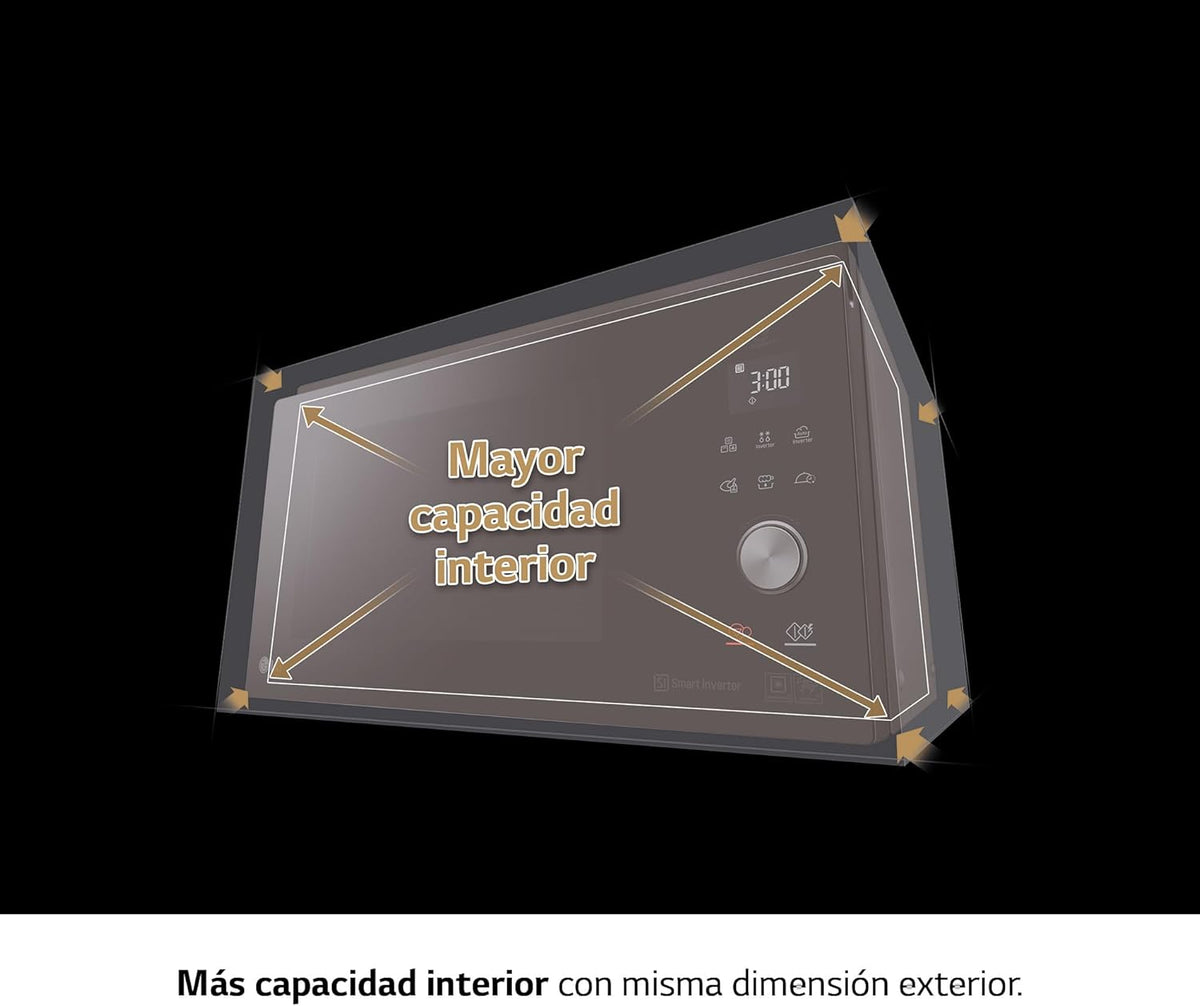 MJ3965ACS – Four micro-ondes 4 en 1 Smart Inverter, convection maximale de 1 850 W, gril de 950 W, micro-ondes de 1 100 W, capacité de 39 l, en acier inoxydable