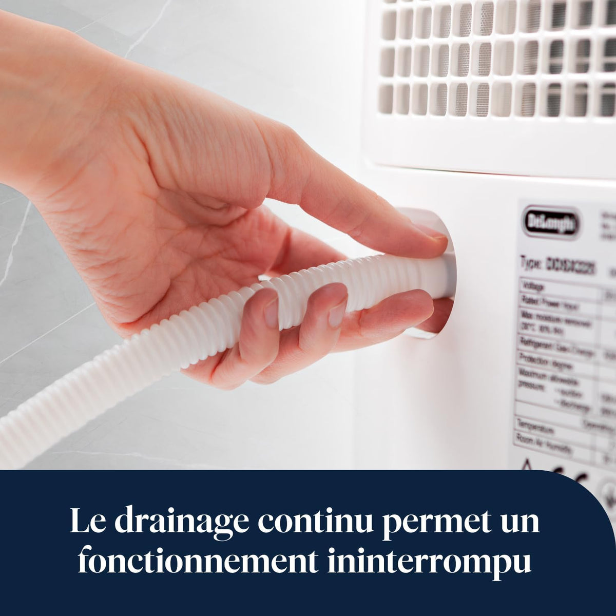 De’Longhi Tasciugo AriaDry Multi - Déshumidificateur Portable pour la Maison, Élimination de l'Humidité 25L/24h, Séchage, Anti-Moisissure, Minuteur, Silencieux, Blanc (DDSX225)
