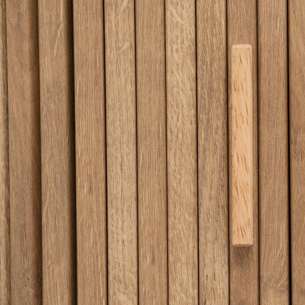 Atmosphera Créateur d'Intérieur - Bureau Colva 2 Portes Effet Chêne - Meuble de Rangement pour Chambre, Salon, Bureau - L105 x H75cm - Bois et Noir