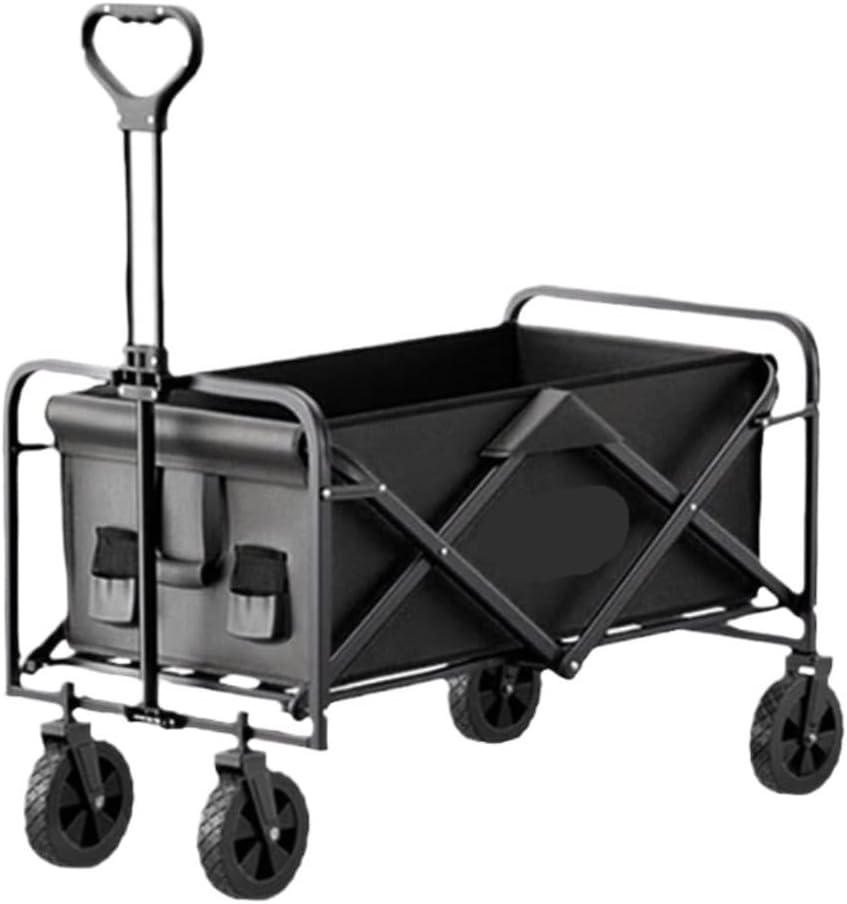 Chaise de camping portable inclinable avec chariot à pousser pour pique-nique en plein air et voyage, légère, pliable, comprend matériel de camping et accessoires blanc