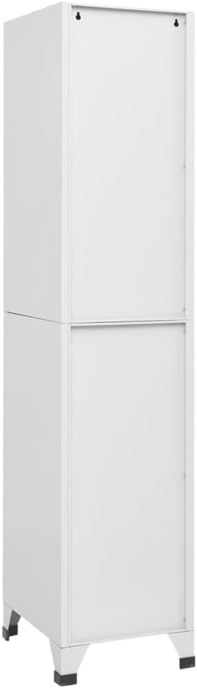 vidaXL Armoire à Casiers avec 4 Compartiments Armoire de Rangement Meuble de Rangement Vestiaire Sportif Entreprise Intérieur 38x45x180 cm