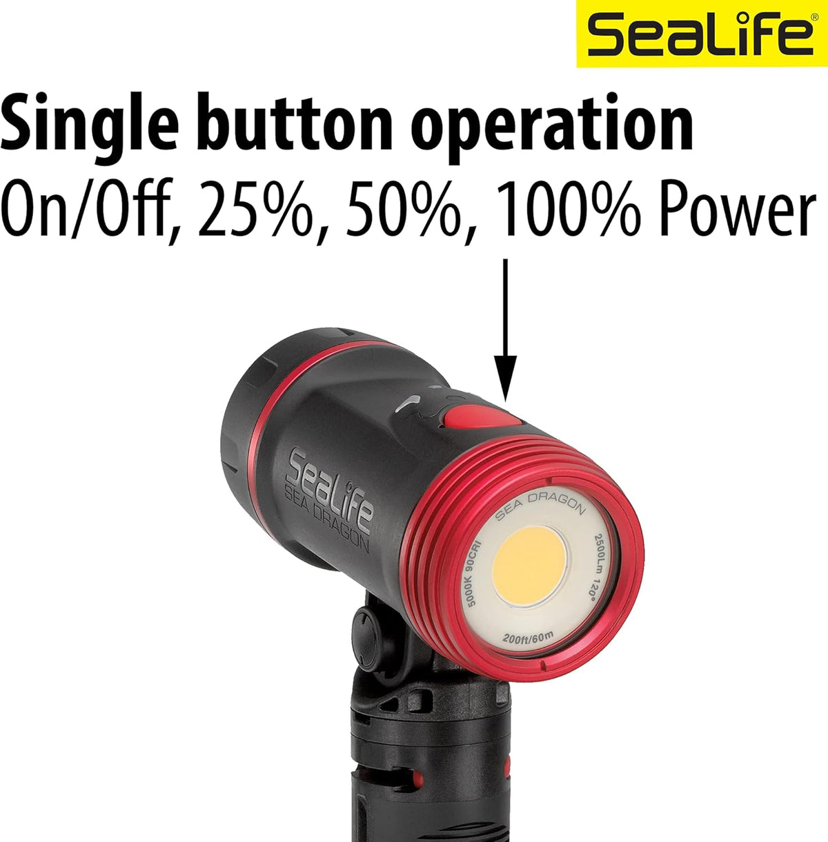 Sealife Sea Dragon 2500F Lampe Photo et vidéo Taupe SL671