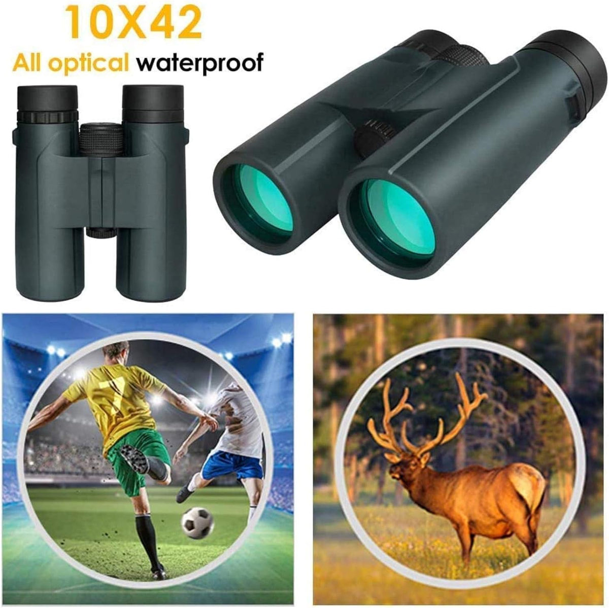 Télescope Jumelles Haute Puissance Jumelles BAK4 lentille Verre Optique télescope Sports Plein air intérieur/extérieur