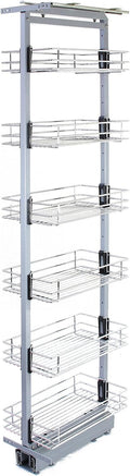 Garde-Manger Coulissant de Cuisine 190-220 cm Hauteur en Acier Inoxydable - Armoire espace restreinct - Optimalisation Rangement