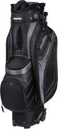 BagBoy Transit Sac pour chariot deavec 14 compartiments et des roues, Black/Charcoal/Silver
