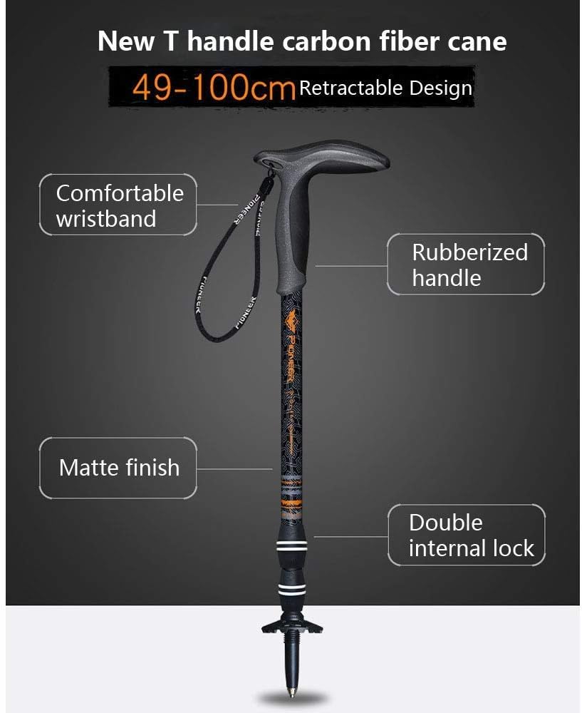 NATWEE Poignée télescopique Ergonomique réglable avec système Anti-Choc à Verrouillage Rapide Bâtons de randonnée pour randonnée, Trekking, Camping, Voyage, 2 pièces It's So Kind of You
