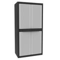 Terry - Jumbo Cab 3900 Qblack, Armoire à 2 portes, Séparation Verticale et 4 Étagères, pour Intérieur et Extérieur Couvert, 89,7x53,7x180 cm