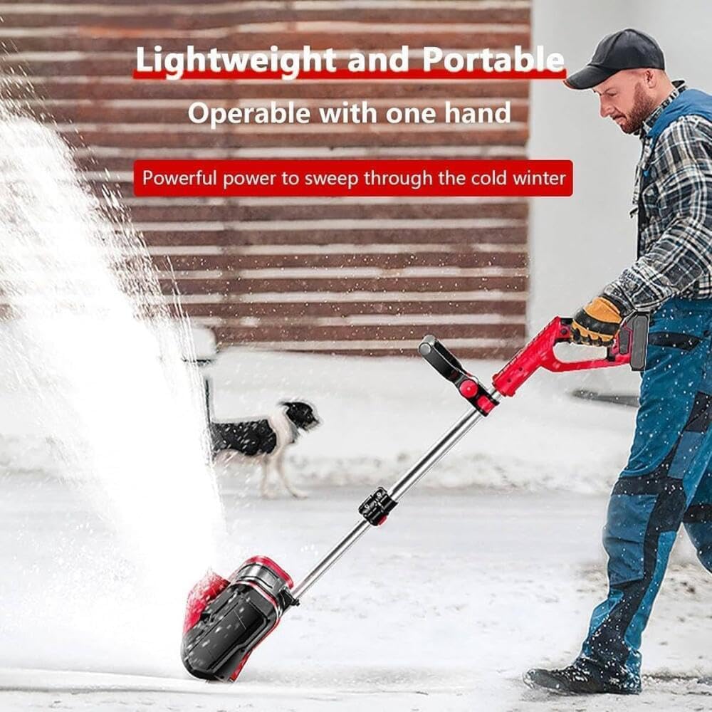 Déneigeuse sans Fil, 1200 W, Batterie 20 V Double, Largeur 32 Cm, Profondeur De Déneigement 16 Cm, Manche Télescopique Réglable 46-55 Cm, pour Allée, Patio Et Jardin
