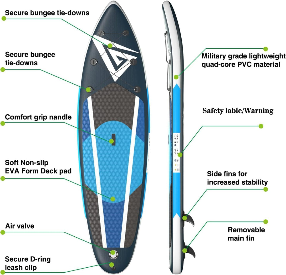 ALIFUN Planches Gonflables Sup Stand Up Paddle Board Gonflable 3 M-320Cm Capacité de Poids 200 Kgs Paddleboarding 6 inches D'épaisseur