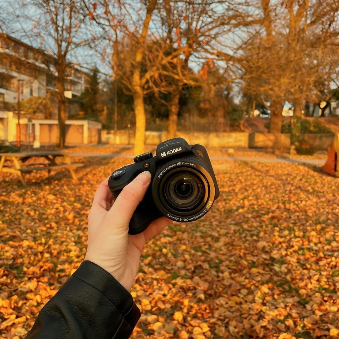KODAK Pixpro Astro Zoom AZ405 - Appareil Photo Numérique Bridge, Zoom 40X, Grand angle de 24 mm, 20 mégapixels, LCD 3, Vidéo Full HD 1080p, OIS, Pile AA - Noir