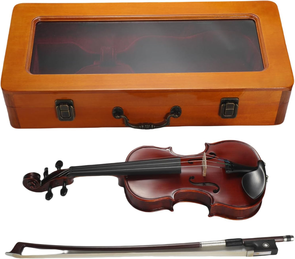Le plus petit violon 1/32 fait main en bois massif avec étui assorti - Taille jouable, entièrement fonctionnel