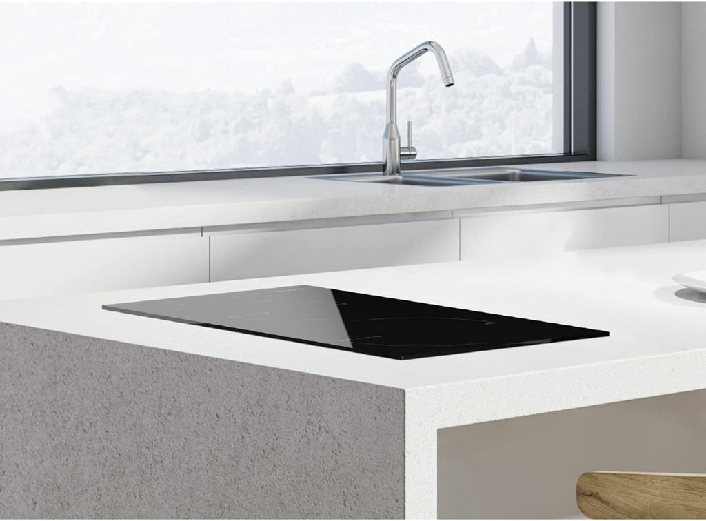 Taurus I302T - Plaque de cuisson à induction, 3500W, 2 zones de chauffe, 9 niveaux de puissance, commande tactile, deux boosters, minuterie jusqu'à 99 min, fonction Stop et Go, sécurité enfant, noir
