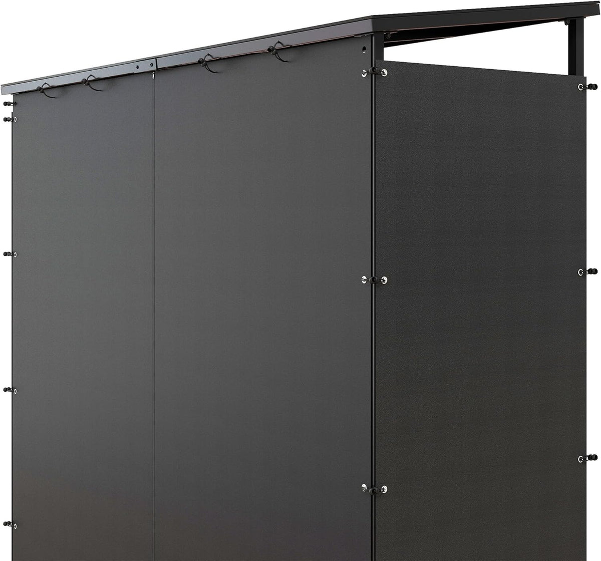 Outsunny Abri-bûches, range-bûche, charge maximale 2000 kg, avec housse de protection imperméable et toit en polycarbonate, abri bois de chauffage, 185 x 62 x 184 cm, cadre en métal, noir