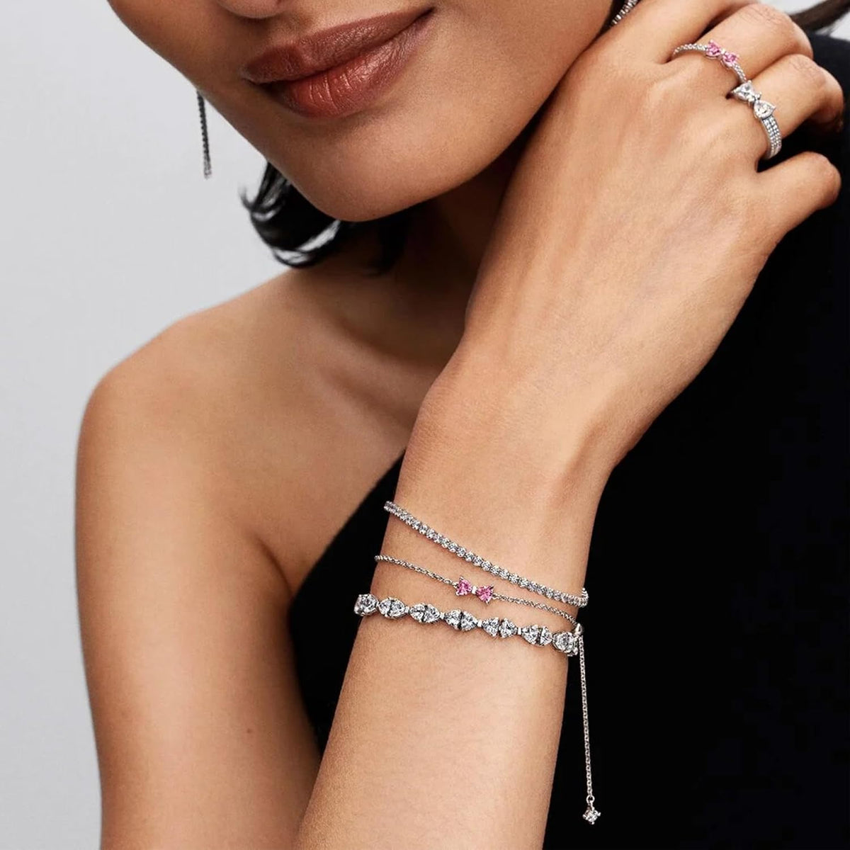 PANDORA Timeless 594262C01-16 Bracelet chaîne en argent sterling avec zircone Taille : 16 cm