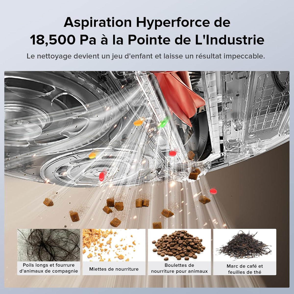 roborock Qrevo Edge S5A Aspirateur Robot 18500 Pa, Robot Aspirateur Laveur avec Double Système Anti-Enchevétrements, DuoDivide Brosse & FlexiArm Serpillière, ChÃssis AdaptiLift. Lavage à l'eau Chaude