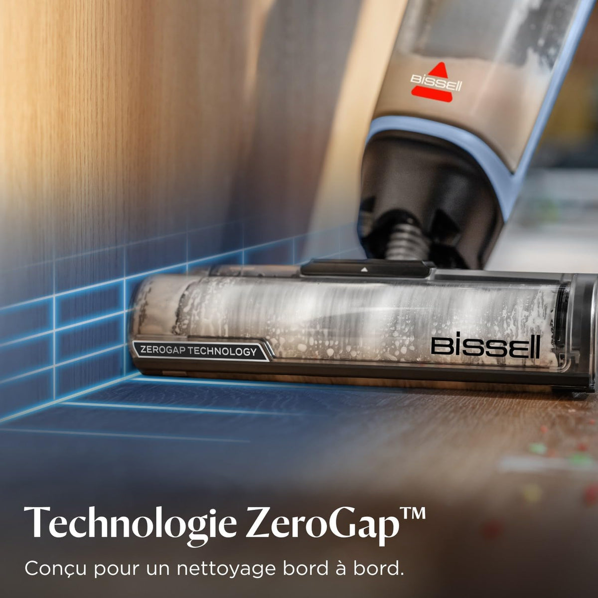 Bissell CrossWave Edge, Aspirateur Laveur, Nettoyeur Multi-Surfaces avec Système Auto-Nettoyant, Aspirateur a Eau Filaire ZeroGap, pour Sols Durs & Tapis, Câble 7.5m, 4088N